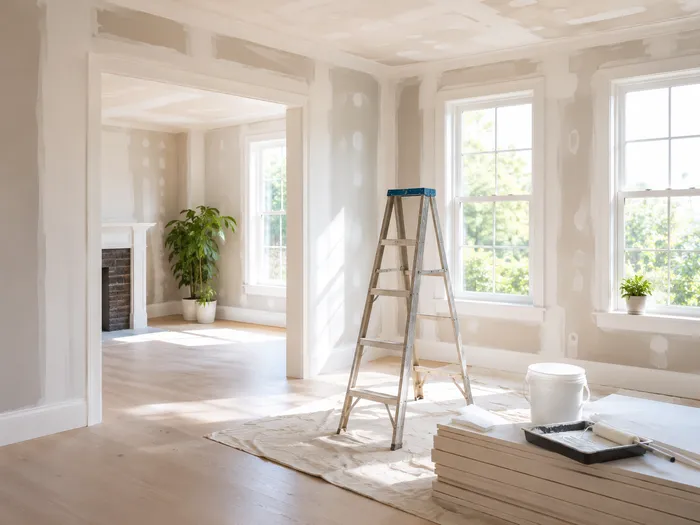 Una casa siendo renovada y actualizada